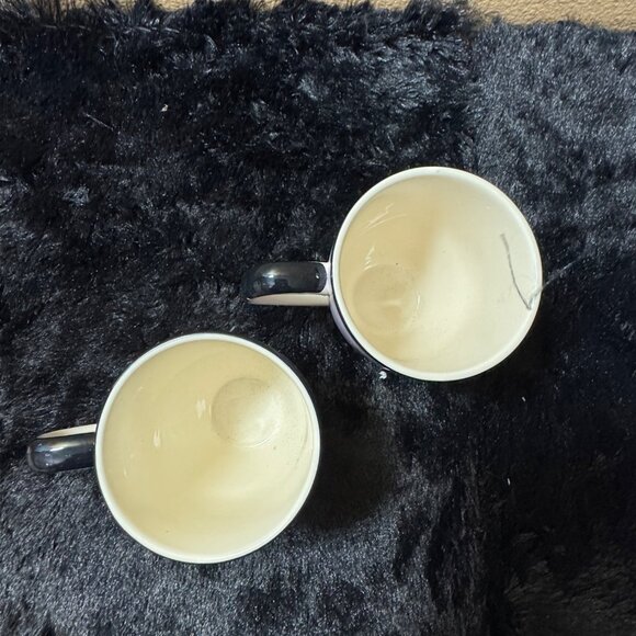 Hues N Brews Coffee Mugs Cups Purple Black Cats Set Of 2 - Picture 5 of 7